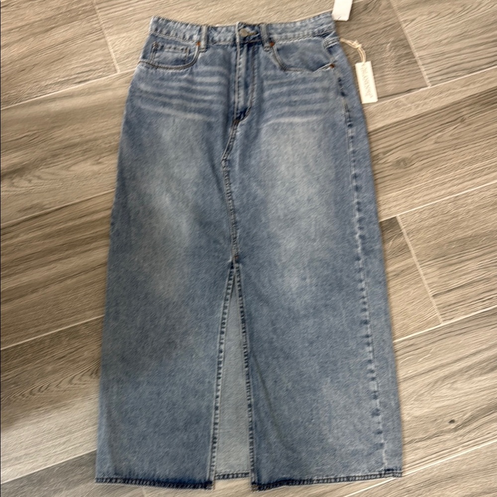 NWT BlankNYC Maxi Denim Skirt Size 28
